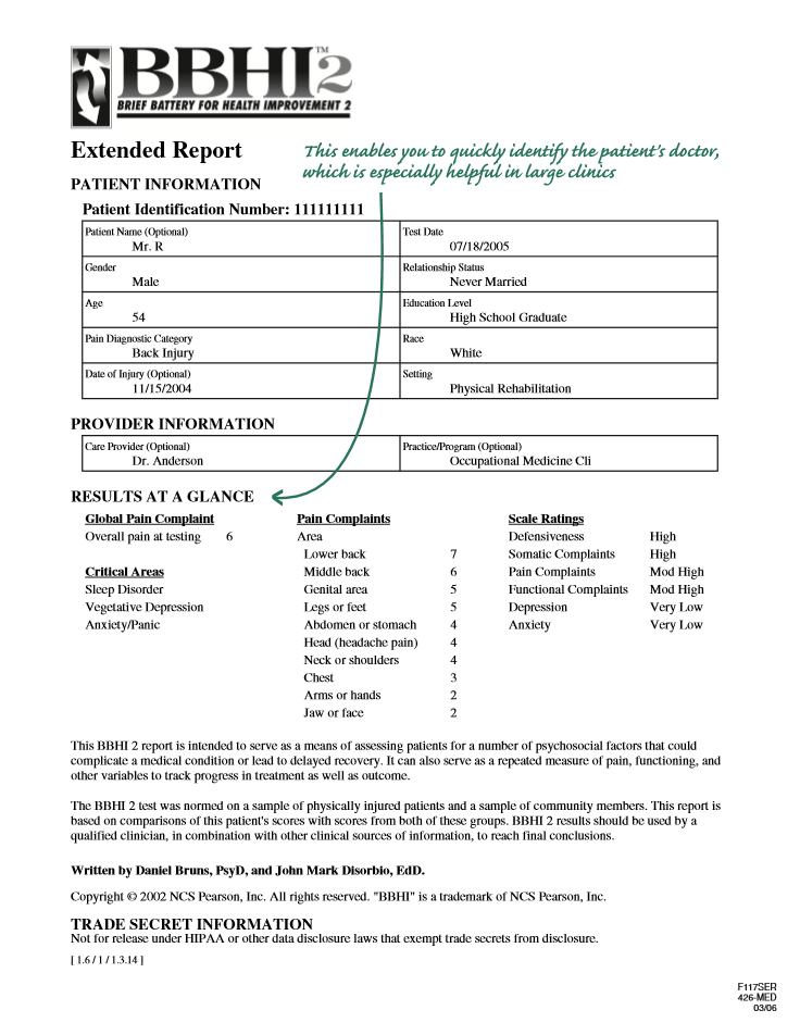 BBHI-2 Report